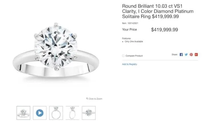 Would You Mind Getting $400,000 Engagement Ring?